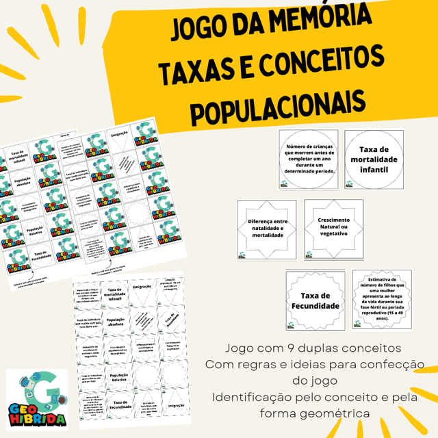351- Jogo da memória taxas e conceitos populacionais