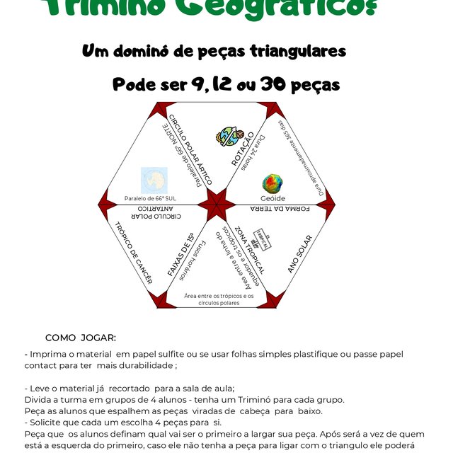 90- TREMINO CARACTERISTICA DA TERRA - 30 PEÇAS