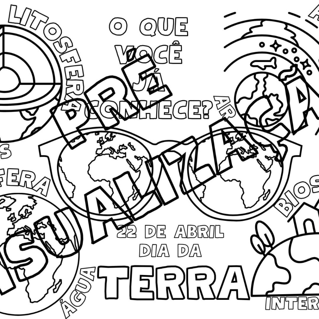492-Poster para colorir 4 camadas da terra