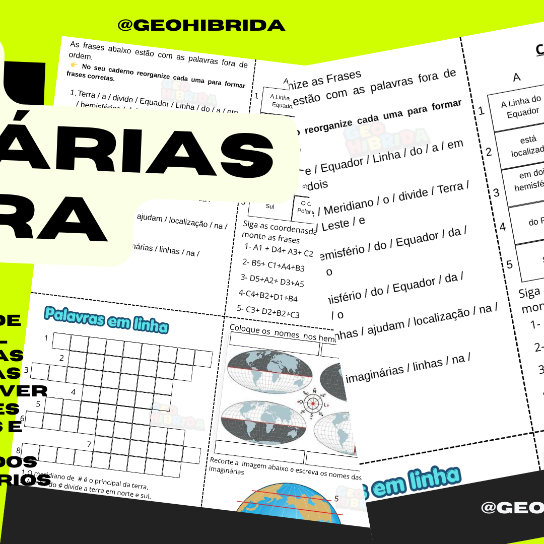 504- Combo linhas imaginárias da  terra