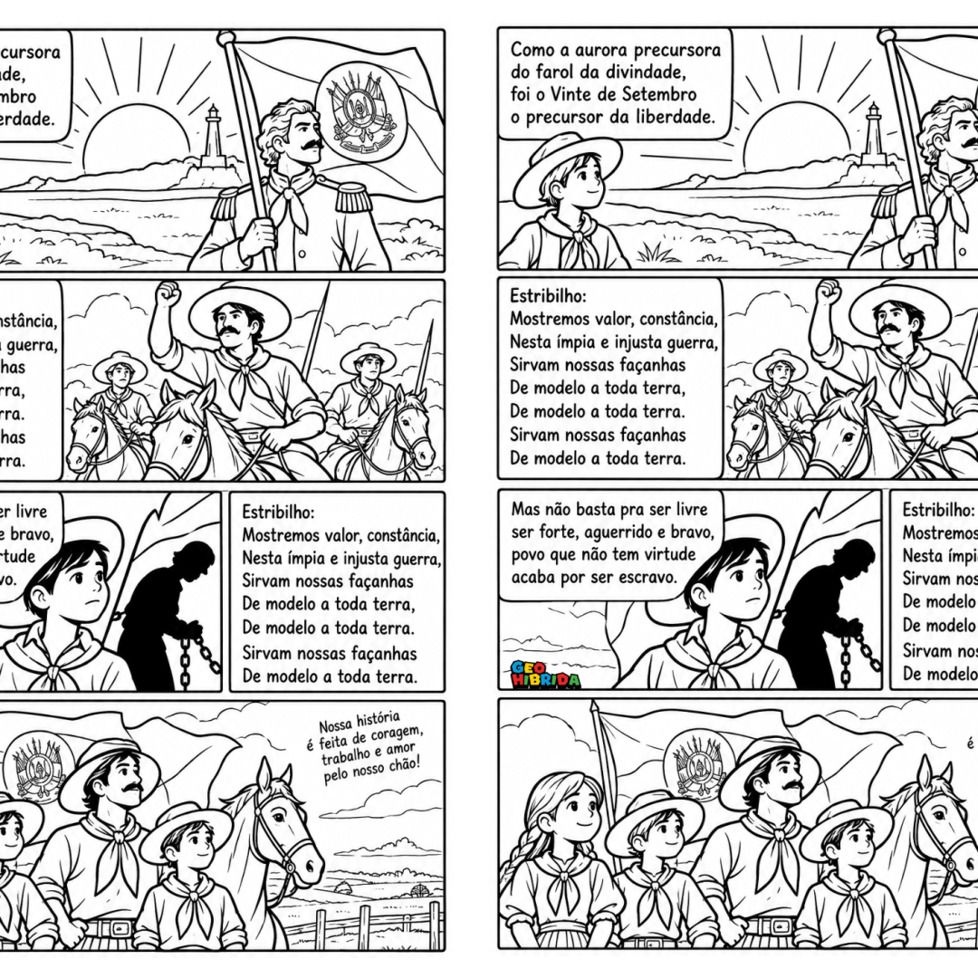 514- Hino do Rio  Grande do Sul ilustrado